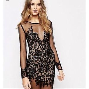 For love and lemons black luau dress small